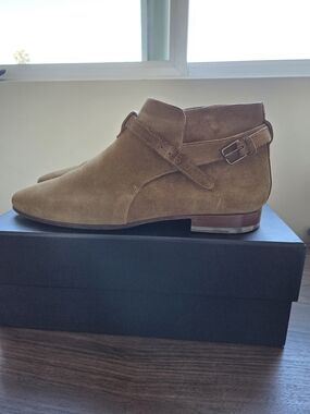 Saint Laurent Wyatt Chelsea Boots - Beige Suede - Size 44